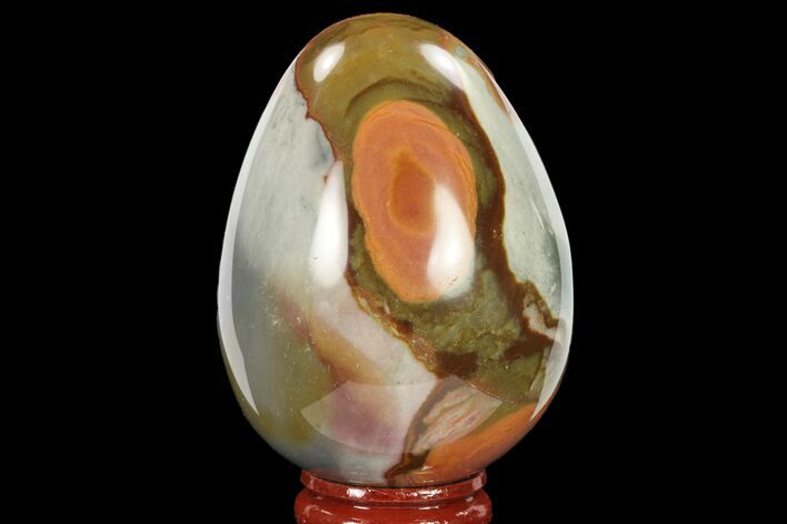 Polished Polychrome Jasper Egg - Madagascar #134577
